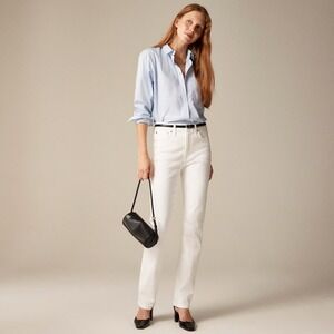NWT!! J. CREW Tall Slim Straight '96 Retro Denim Jeans Solid White 31 Tall 31T